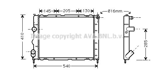 AVA QUALITY COOLING Радиатор, охлаждение двигателя RT2268